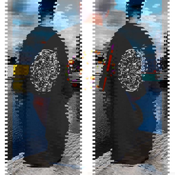 Art Teacher Pumpkin Scary Halloween Costume Men Women Men&#x27;s Back Print T-Shirt, funny gift