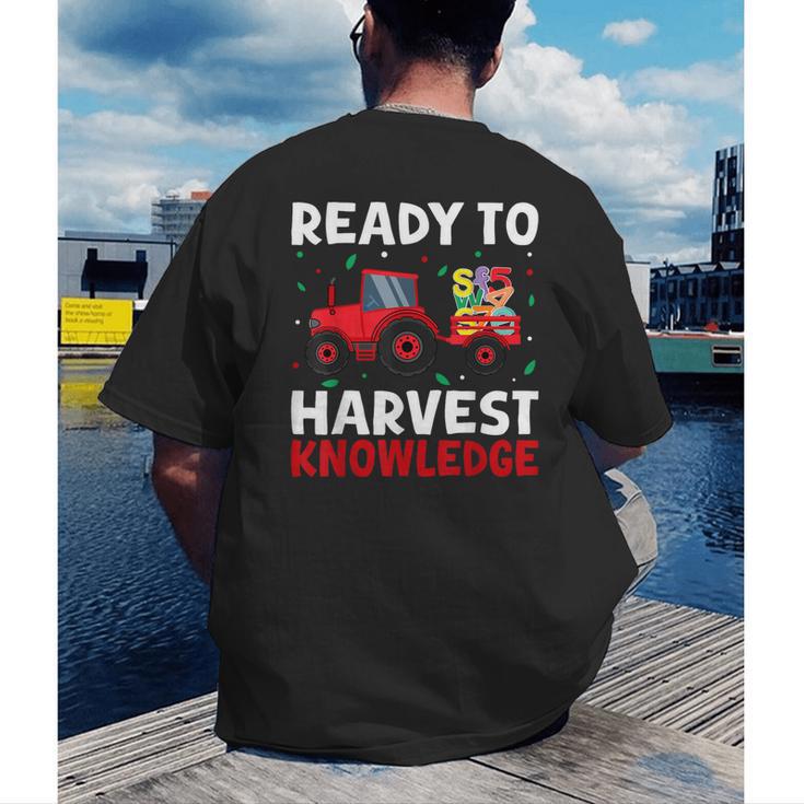 Back To School Teacher Farming Tractor Farmer Kids 100th Day Men's Back Print T-Shirt, funny gift Back To School Teacher Farming Tractor Farmer Kids 100th Day Men's Back Print T-Shirt, funny gift