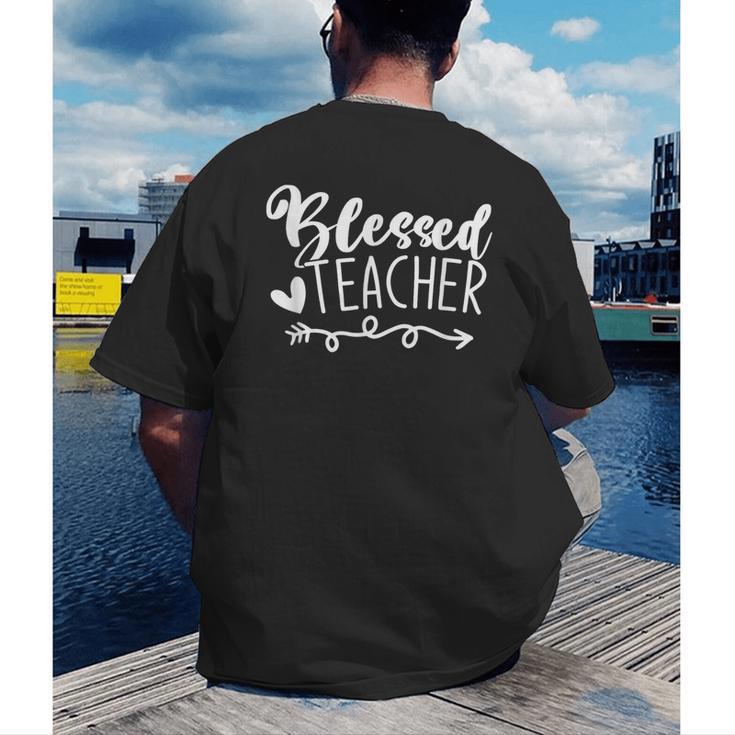 Blessed Teacher For Men Women Kids Men's Back Print T-Shirt, funny gift Blessed Teacher For Men Women Kids Men's Back Print T-Shirt, funny gift
