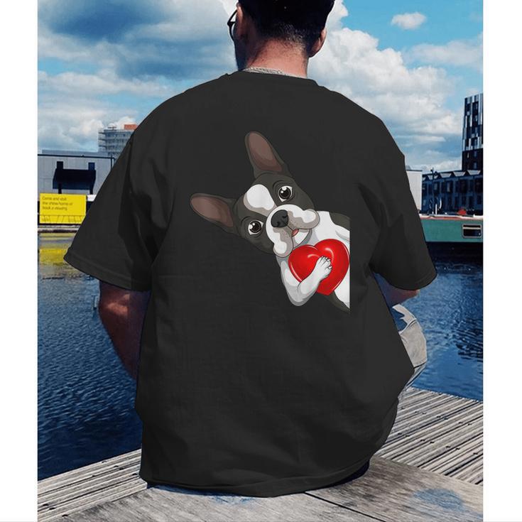 Boston Terrier Bostie Dog Kids Women Girls Men's Back Print T-Shirt, funny gift