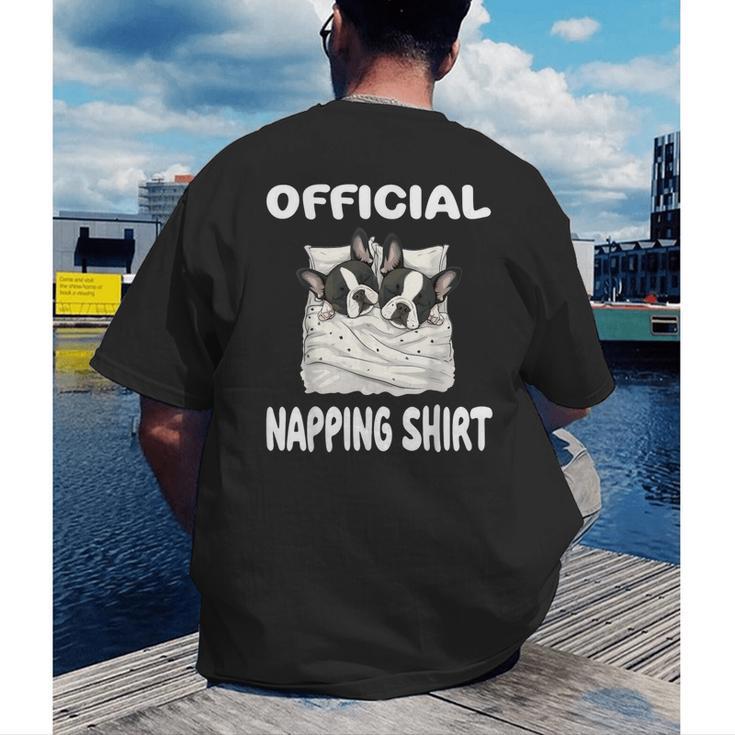 Boston Terrier Dog Official Sleepshirt Pajamas Nightgown For Men Women Kids Men's Back Print T-Shirt, funny gift