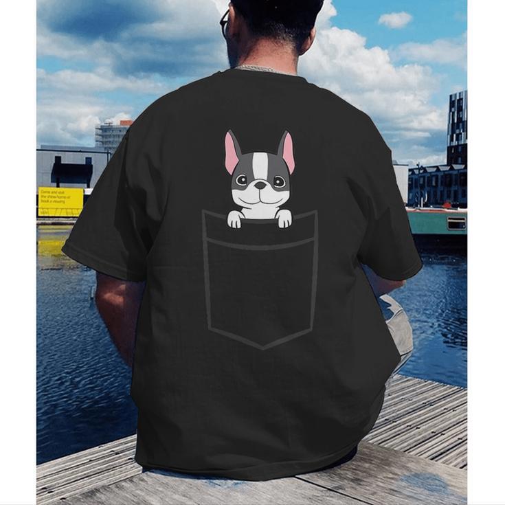 Boston Terrier In The Pocket Cute Boston Terrier Dog For Men Women Girls Kids Men's Back Print T-Shirt, funny gift