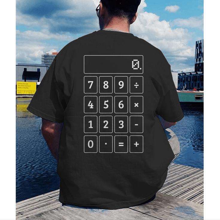 Calculator Costume Halloween Math Teacher Nerd For Men Women Men's Back Print T-Shirt, funny gift