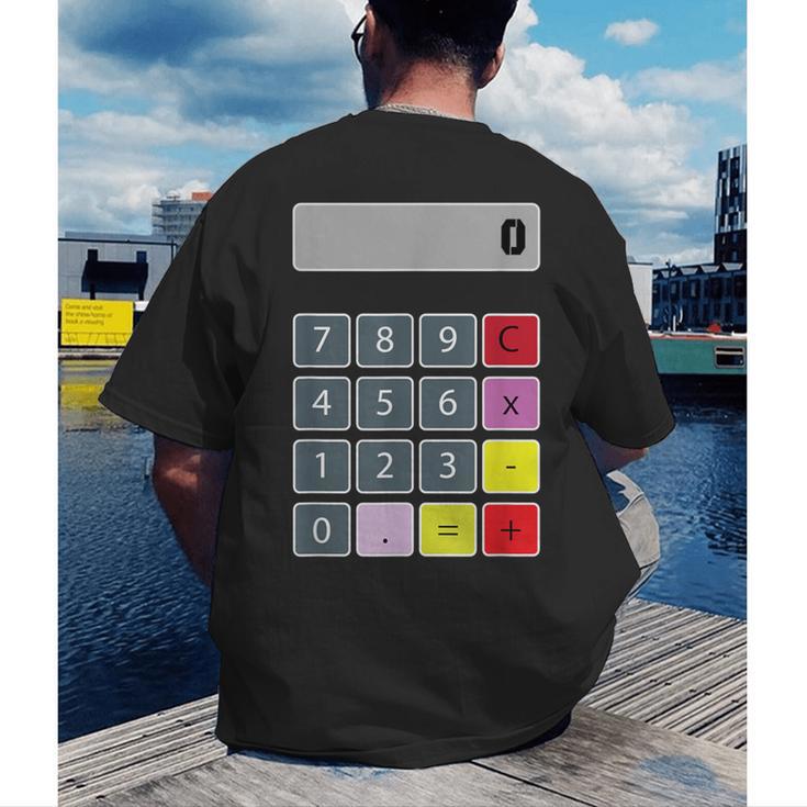 Calculator Math Teacher Halloween Costumes Women Men Adults Men's Back Print T-Shirt, funny gift Calculator Math Teacher Halloween Costumes Women Men Adults Men's Back Print T-Shirt, funny gift