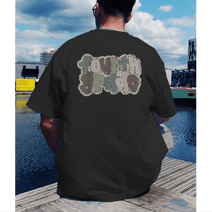 Camo Team 4th Grade Squad Back To School Teacher Kids Boys Men's Back Print T-Shirt, funny gift