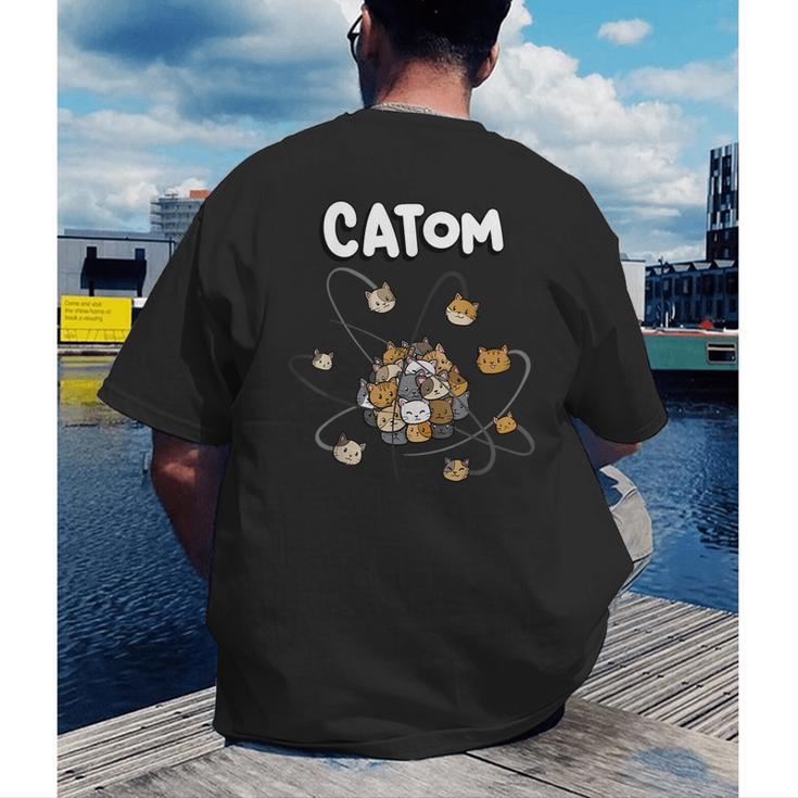 Catom Science Teacher Chemistry Lover Physics School Cat Men's Back Print T-Shirt, funny gift Catom Science Teacher Chemistry Lover Physics School Cat Men's Back Print T-Shirt, funny gift