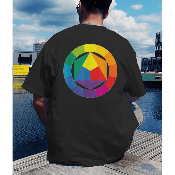 Color Wheel Palette Shirt Artist Painter Art Teacher Tshirt Men's Back Print T-Shirt, funny gift Color Wheel Palette Shirt Artist Painter Art Teacher Tshirt Men's Back Print T-Shirt, funny gift
