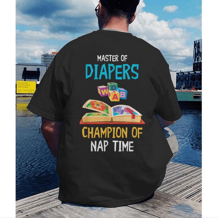Daycare Provider Master Of Diapers Childcare Teacher Men's Back Print T-Shirt, funny gift Daycare Provider Master Of Diapers Childcare Teacher Men's Back Print T-Shirt, funny gift