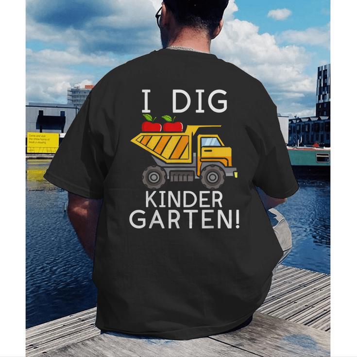 I Dig Kindergarten Student Teacher Construction First Day Men's Back Print T-Shirt, funny gift
