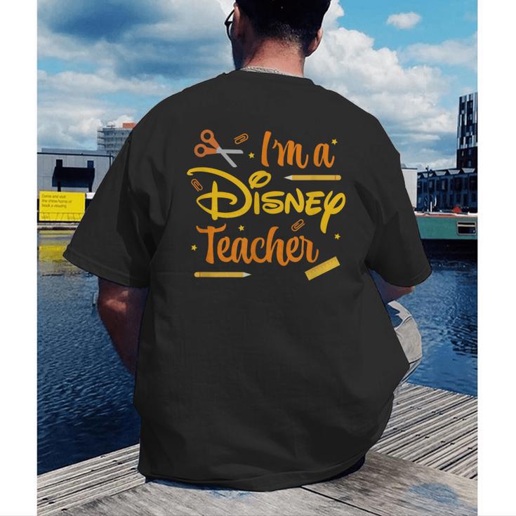 Disney Back To School I'm A Disney Teacher Crafty Logo Men's Back Print T-Shirt, funny gift Disney Back To School I'm A Disney Teacher Crafty Logo Men's Back Print T-Shirt, funny gift