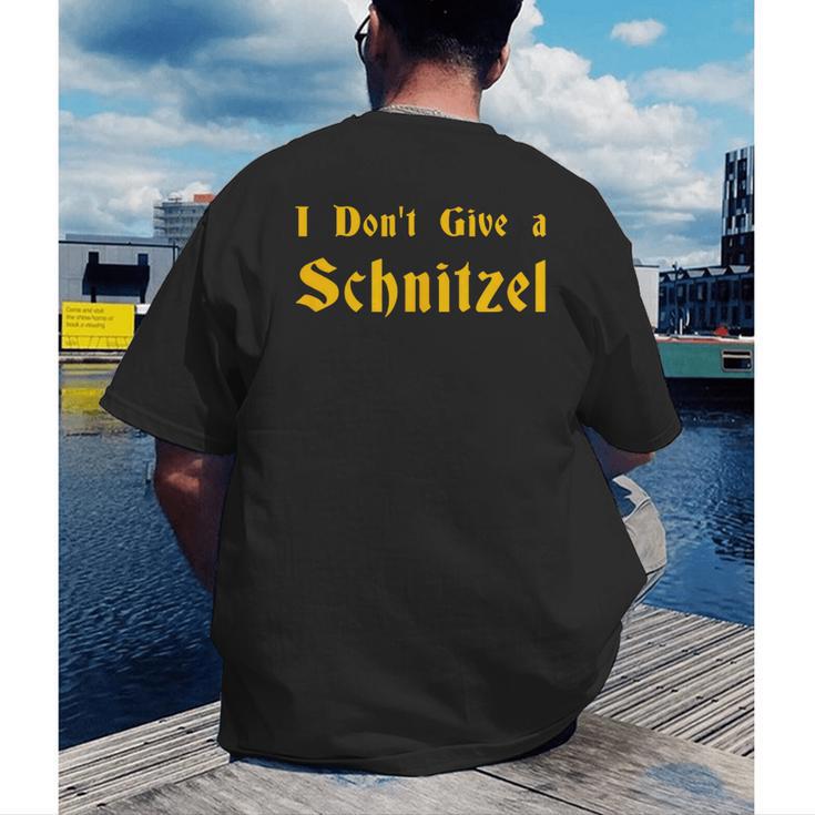 I Don't Give a Schnitzel T-Shirt Men's Back Print T-Shirt, funny gift
