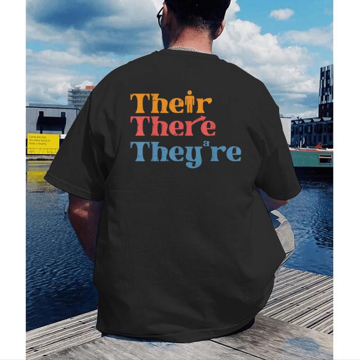 English Teacher Their There Theyre Grammar Men Women Men's Back Print T-Shirt, funny gift English Teacher Their There Theyre Grammar Men Women Men's Back Print T-Shirt, funny gift