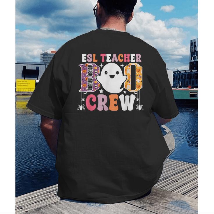 ESL Teacher Boo Crew Halloween Costume Men's Back Print T-Shirt, funny gift