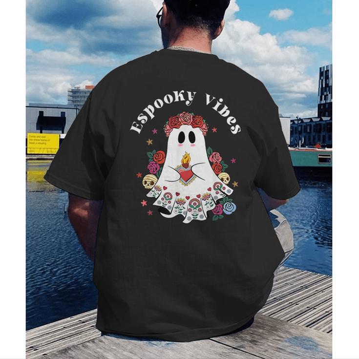 Espooky Vibes Maestra Halloween Spanish Mexican Teacher Men's Back Print T-Shirt, funny gift Espooky Vibes Maestra Halloween Spanish Mexican Teacher Men's Back Print T-Shirt, funny gift