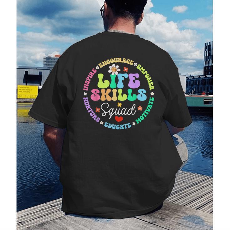 Groovy Life Skills Squad Teacher Special Ed SPED Team Crew Men's Back Print T-Shirt, funny gift