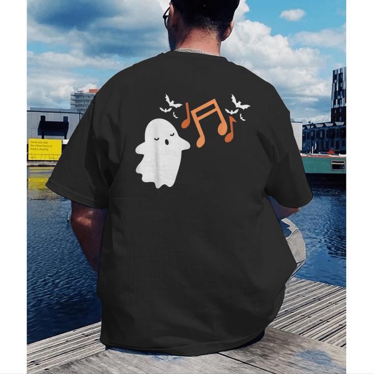 Halloween Music Note Ghost Teacher Fall Musical Instrument Men's Back Print T-Shirt, funny gift Halloween Music Note Ghost Teacher Fall Musical Instrument Men's Back Print T-Shirt, funny gift