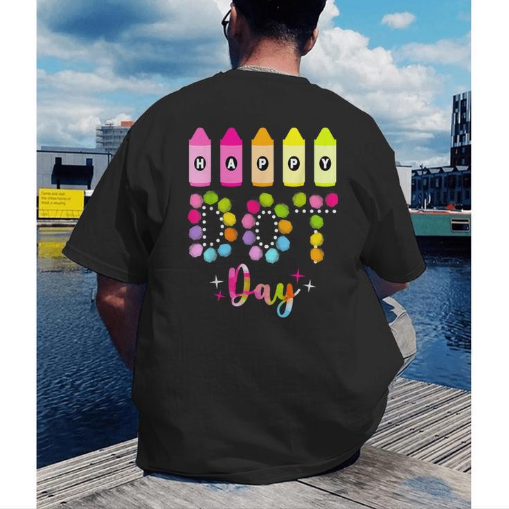 Happy Dot Day 2025 Teacher Kids Girls Colorful Polka Dot Day Men's Back Print T-Shirt, funny gift Happy Dot Day 2025 Teacher Kids Girls Colorful Polka Dot Day Men's Back Print T-Shirt, funny gift