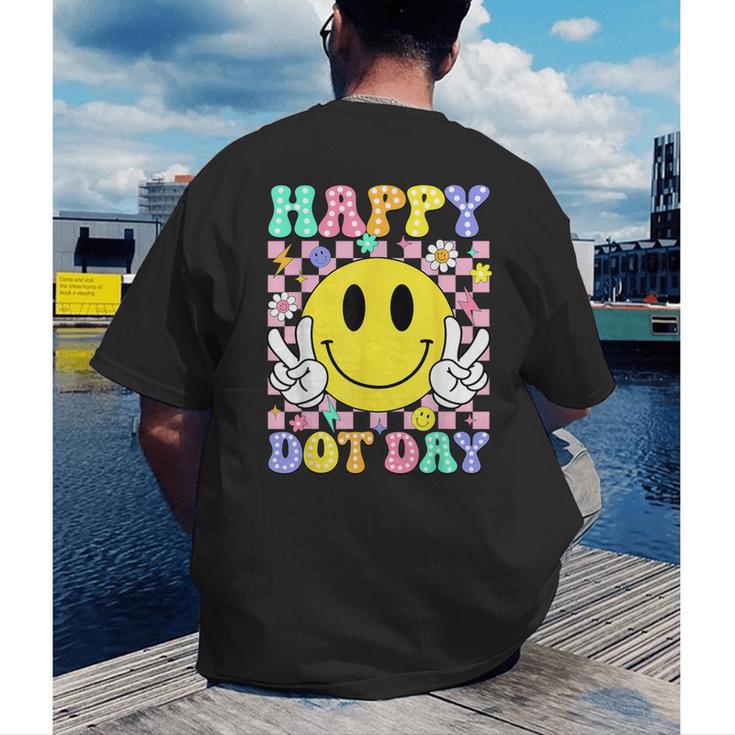 Happy Dot Day Shirts Teacher Student Girls Kids Smile Face Men's Back Print T-Shirt, funny gift