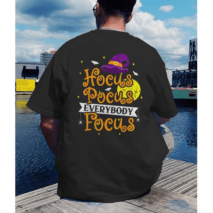 Hocus Pocus Everybody Focus Halloween Teacher Men Women Kids Men's Back Print T-Shirt, funny gift Hocus Pocus Everybody Focus Halloween Teacher Men Women Kids Men's Back Print T-Shirt, funny gift