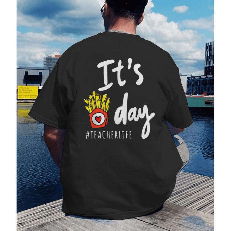 It's Fry Day Teacher Life Men's Back Print T-Shirt, funny gift It's Fry Day Teacher Life Men's Back Print T-Shirt, funny gift
