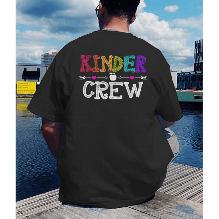 Kinder Crew Kindergarten Teacher 1st Day Of School Men's Back Print T-Shirt, funny gift Kinder Crew Kindergarten Teacher 1st Day Of School Men's Back Print T-Shirt, funny gift