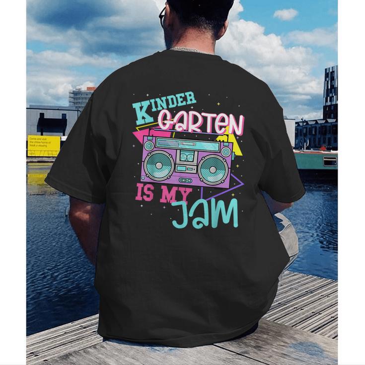 Kindergarten Is My Jam Cute Teacher Shirt 80's 90's Styl Men's Back Print T-Shirt, funny gift Kindergarten Is My Jam Cute Teacher Shirt 80's 90's Styl Men's Back Print T-Shirt, funny gift