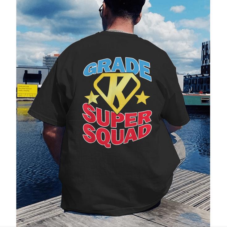Kindergarten Super Squad Superhero Teacher Team Men Women Girls Kids Men's Back Print T-Shirt, funny gift