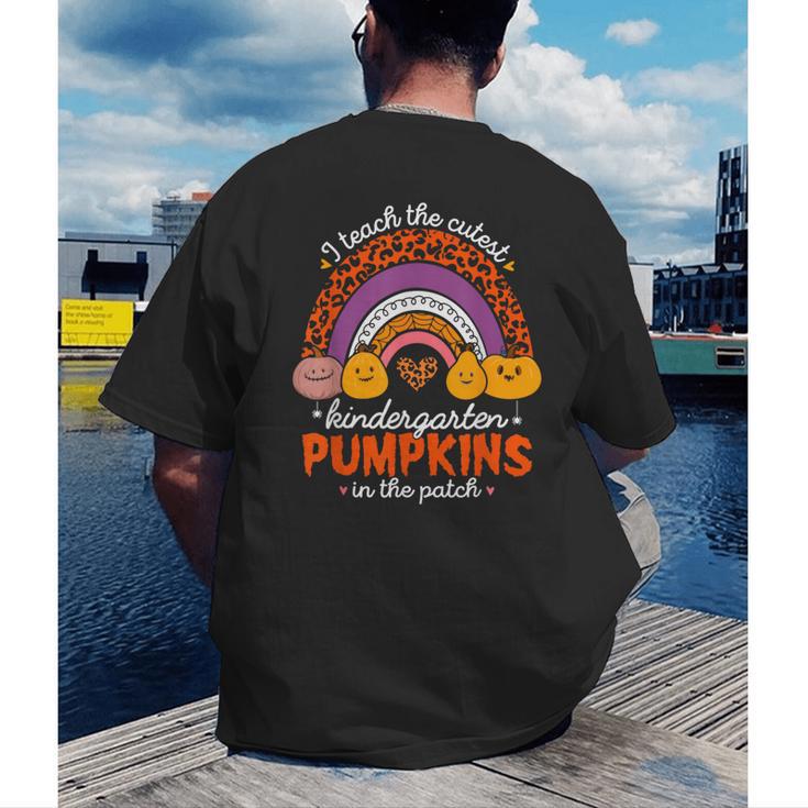 Kindergarten Teacher Pumpkin Patch Cute Men's Back Print T-Shirt, funny gift