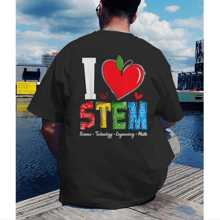 I Love STEM Student Teacher 1st Day Of School Back To School Men's Back Print T-Shirt, funny gift I Love STEM Student Teacher 1st Day Of School Back To School Men's Back Print T-Shirt, funny gift