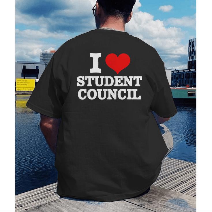 I Love Student Council Student Teacher Men's Back Print T-Shirt, funny gift I Love Student Council Student Teacher Men's Back Print T-Shirt, funny gift