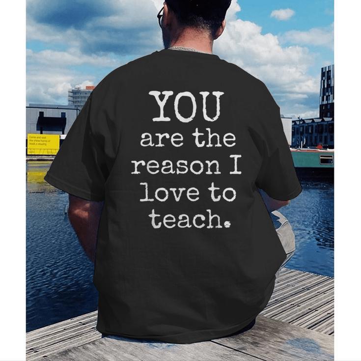 Love To Teach Positive Affirmation Kind Motivational Teacher Men's Back Print T-Shirt, funny gift Love To Teach Positive Affirmation Kind Motivational Teacher Men's Back Print T-Shirt, funny gift