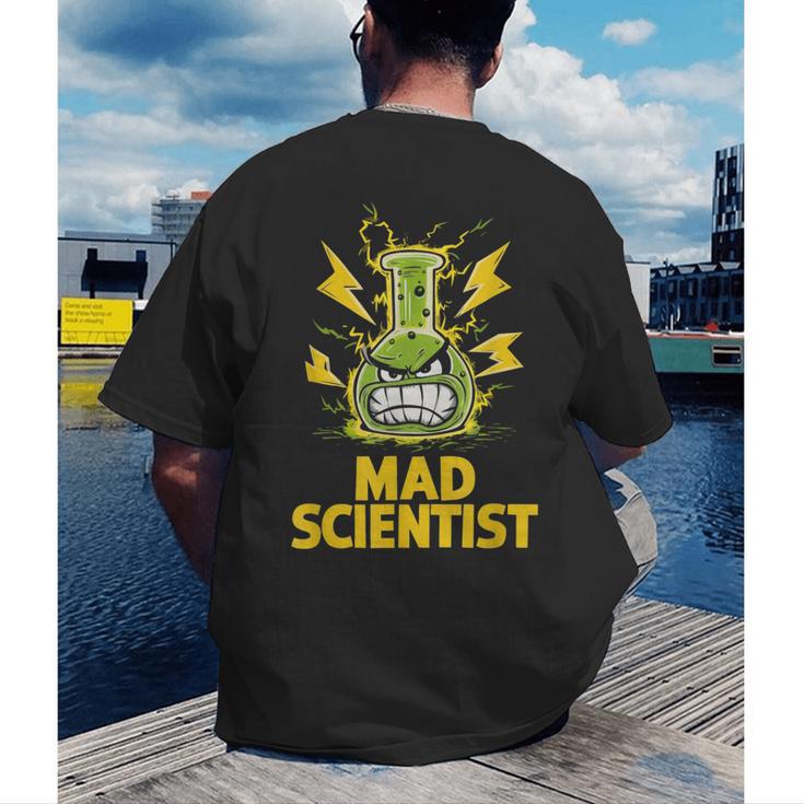 Mad Scientist Kids Youth Adult Science Teacher Chemistry Men's Back Print T-Shirt, funny gift