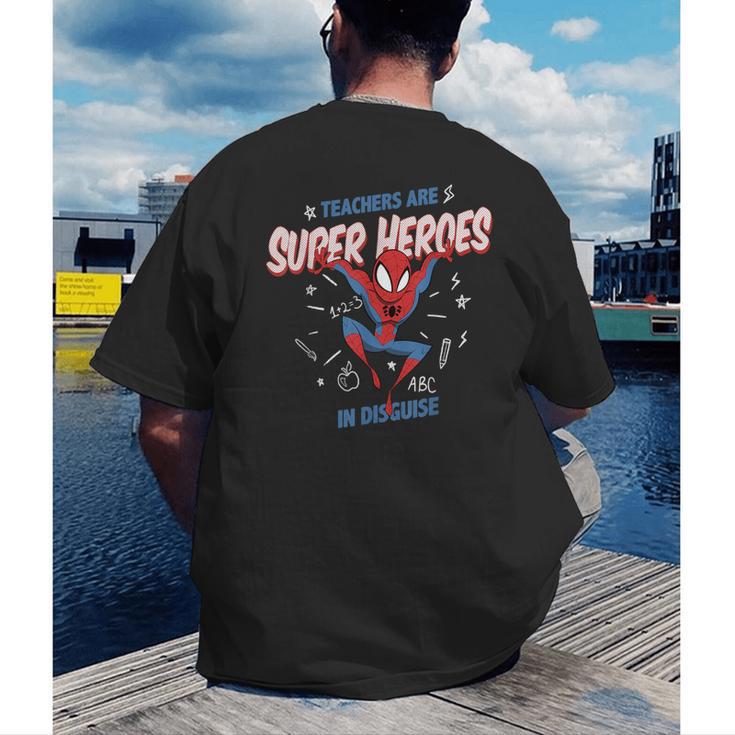 Marvel Spider-Man Teachers Are Super Heroes Men's Back Print T-Shirt, funny gift Marvel Spider-Man Teachers Are Super Heroes Men's Back Print T-Shirt, funny gift