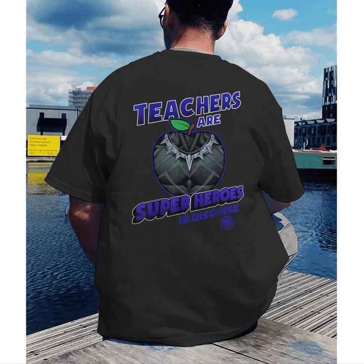 Marvel Teachers Are Super Heroes In Disguise Panther Men's Back Print T-Shirt, funny gift Marvel Teachers Are Super Heroes In Disguise Panther Men's Back Print T-Shirt, funny gift