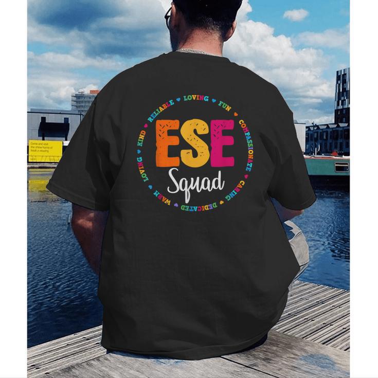 Matching ESE Squad First Last Day Team Teacher Student Tribe Men's Back Print T-Shirt, funny gift Matching ESE Squad First Last Day Team Teacher Student Tribe Men's Back Print T-Shirt, funny gift