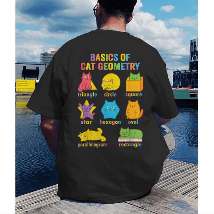 Math Cat Geometry Back To School Mathematics Teacher Men's Back Print T-Shirt, funny gift Math Cat Geometry Back To School Mathematics Teacher Men's Back Print T-Shirt, funny gift