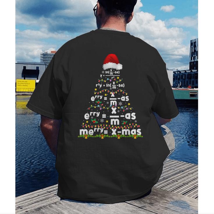 Math Equation Merry Xmas Season Teacher Christmas Tree Men's Back Print T-Shirt, funny gift Math Equation Merry Xmas Season Teacher Christmas Tree Men's Back Print T-Shirt, funny gift
