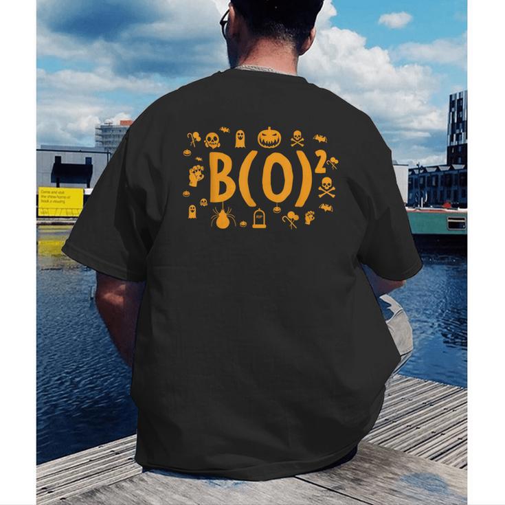 Math Teacher Halloween Mathematician Math Lover Boo Men's Back Print T-Shirt, funny gift