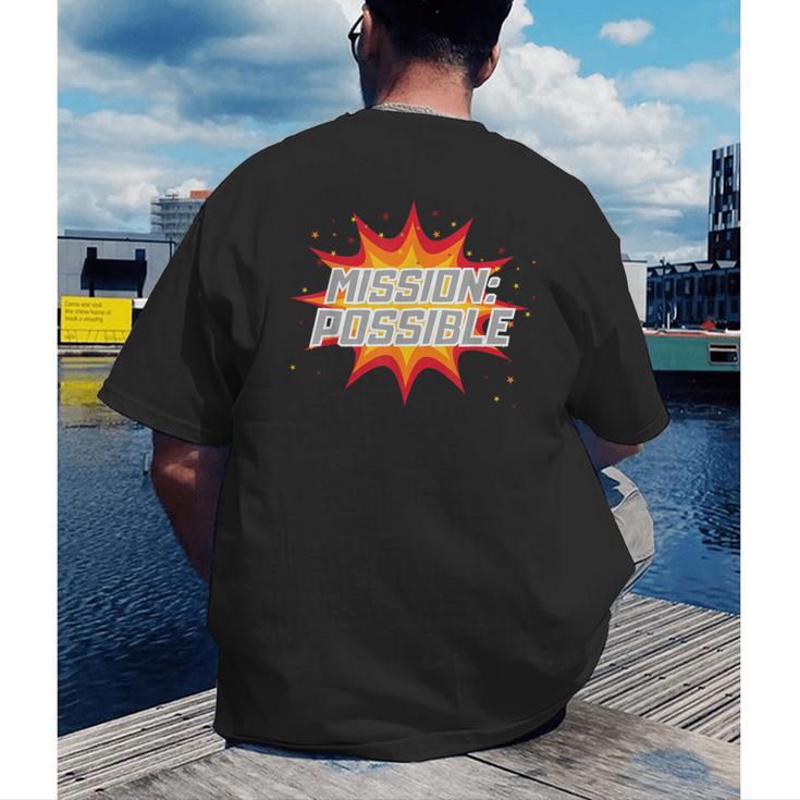 Mission Possible Motivational Inspirational School Teacher Men's Back Print T-Shirt, funny gift Mission Possible Motivational Inspirational School Teacher Men's Back Print T-Shirt, funny gift
