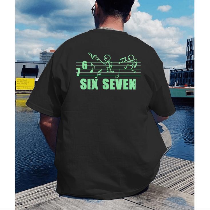 Musical 67 Music Meme Slang Six Seven Music Teacher Men's Back Print T-Shirt, funny gift Musical 67 Music Meme Slang Six Seven Music Teacher Men's Back Print T-Shirt, funny gift
