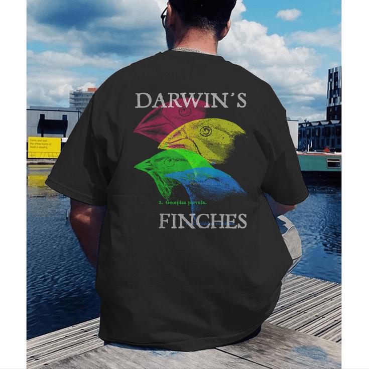 Nerdy Darwin's Finches Evolution Science Biology Teacher Men's Back Print T-Shirt, funny gift Nerdy Darwin's Finches Evolution Science Biology Teacher Men's Back Print T-Shirt, funny gift