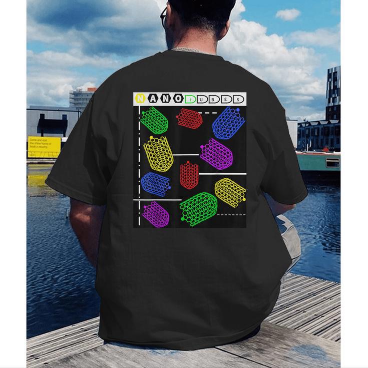 Nerdy Forms Nanotubes Chemistry Teacher Geek Men's Back Print T-Shirt, funny gift