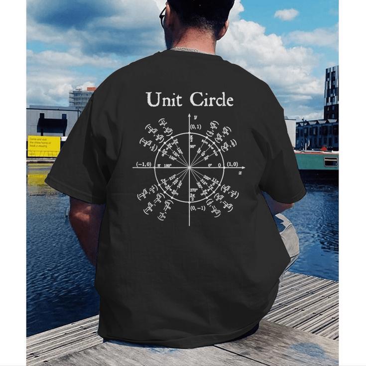 Nerdy Unit Circle Trigonometry Calculus Math Teacher Geek Men's Back Print T-Shirt, funny gift