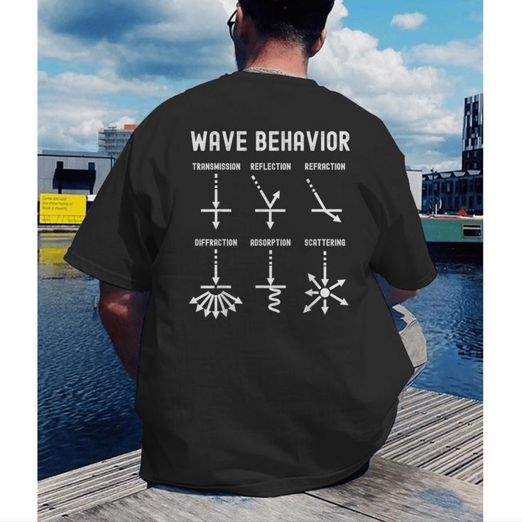 Nerdy Vintage Wave Behavior Physics Science Teacher Geek Men Women Girls Kids Men's Back Print T-Shirt, funny gift Nerdy Vintage Wave Behavior Physics Science Teacher Geek Men Women Girls Kids Men's Back Print T-Shirt, funny gift