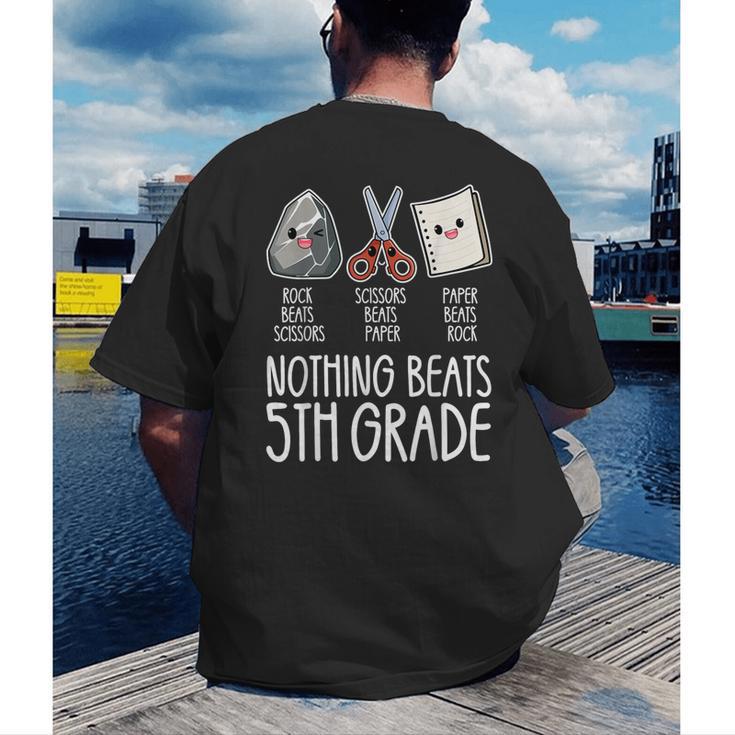 Nothing Beats 5th Grade Back To School Kids Teachers Men's Back Print T-Shirt, funny gift