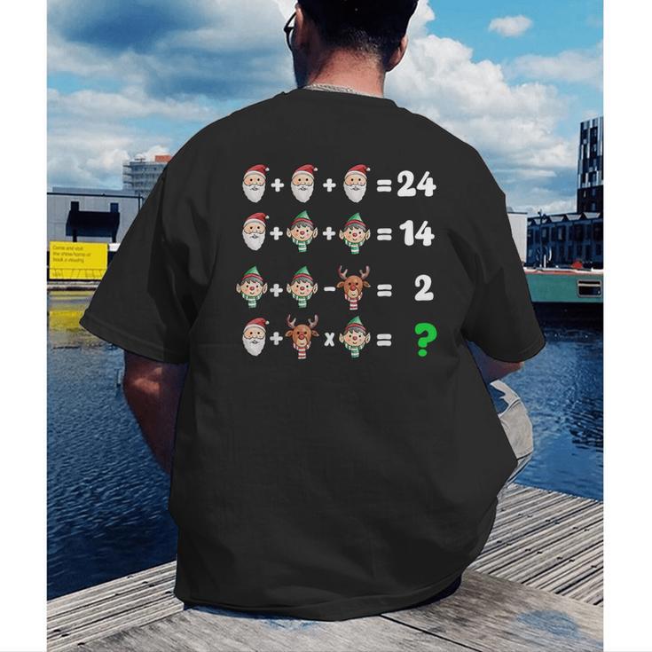Order Of Operations Quiz Christmas Math Teacher Xmas Math Men's Back Print T-Shirt, funny gift Order Of Operations Quiz Christmas Math Teacher Xmas Math Men's Back Print T-Shirt, funny gift