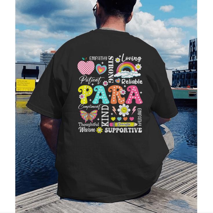 Paras Make It Possible Paraprofessional Paraeducator Teacher Men's Back Print T-Shirt, funny gift Paras Make It Possible Paraprofessional Paraeducator Teacher Men's Back Print T-Shirt, funny gift