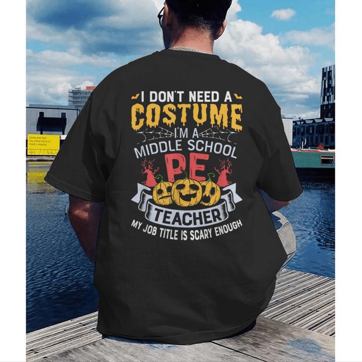 Physical Education School PE Teacher Halloween Costume Men Women Men's Back Print T-Shirt, funny gift Physical Education School PE Teacher Halloween Costume Men Women Men's Back Print T-Shirt, funny gift