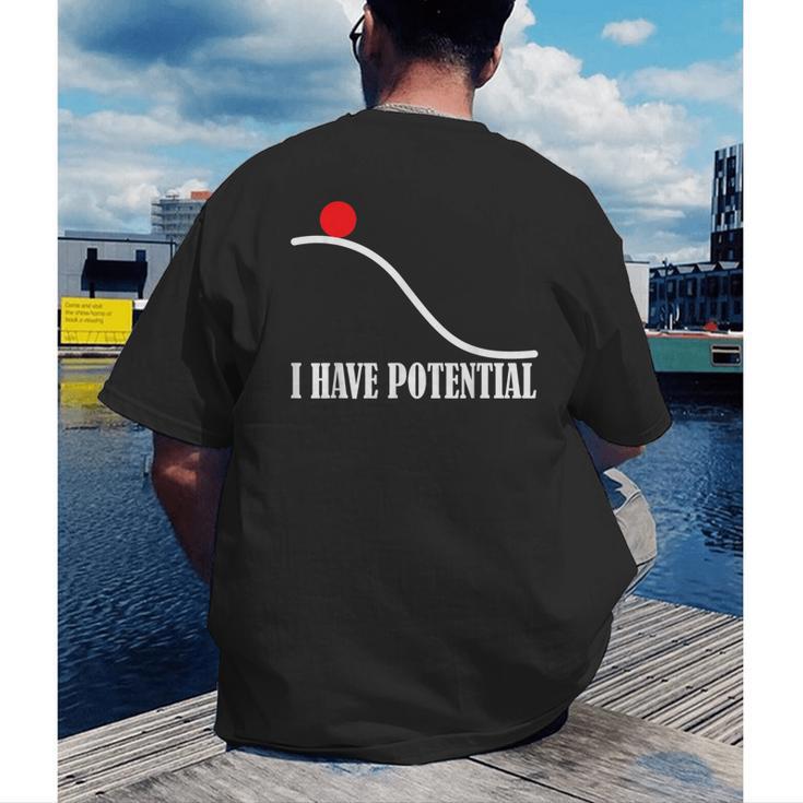 Physics I Have Potential Energy Physics Teacher Men's Back Print T-Shirt, funny gift Physics I Have Potential Energy Physics Teacher Men's Back Print T-Shirt, funny gift
