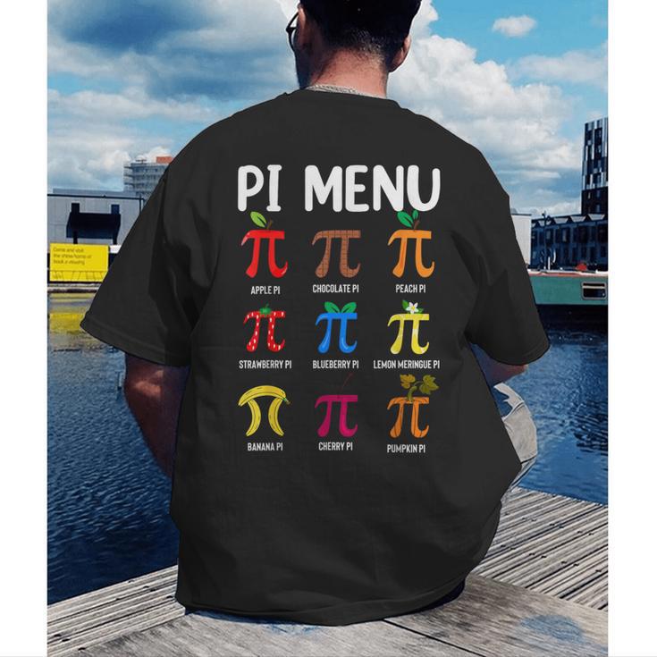 Pi Menu 314 Pi Symbol Math Teacher Happy Pi Day Men's Back Print T-Shirt, funny gift Pi Menu 314 Pi Symbol Math Teacher Happy Pi Day Men's Back Print T-Shirt, funny gift
